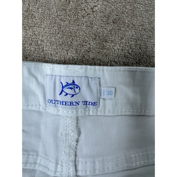 Southern TideHayes High Waisted Distressed White Denim Short,Strech,size 30 - Picture 12 of 15